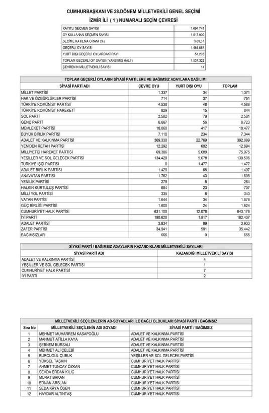 Son dakika haberleri... YSK'nın kesin sonuçları Resmi Gazete'de yayımlandı! İşte il il Meclis'e giren milletvekili listesi - Resim: 58