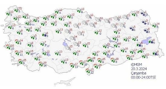 Meteoroloji'den 10 ile sarı kodlu uyarı! 2 bölgede çığ tehlikesi | 5 günlük hava durumu - Resim: 17