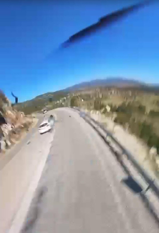 Motosiklet sürücüsünün öldüğü kaza, kask kamerasında - Resim: 3