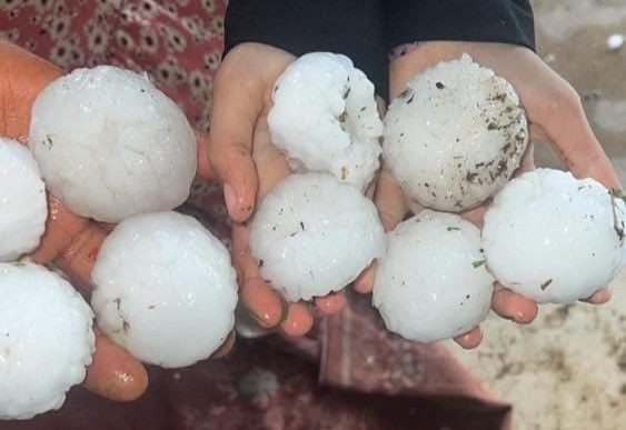 Şanlıurfa'da kar topu büyüklüğünde dolu yağdı: Ekili araziler ve araçlar zarar gördü - Resim: 1