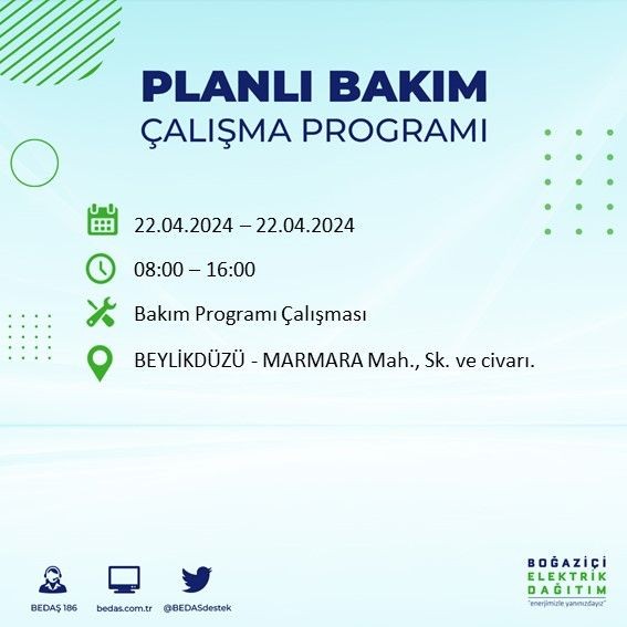 İstanbullular dikkat! 18 ilçede elektrik kesintisi yaşanacak - Resim: 43