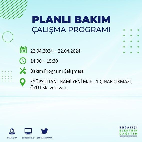 İstanbullular dikkat! 18 ilçede elektrik kesintisi yaşanacak - Resim: 33