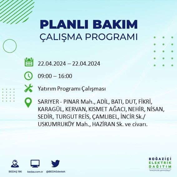 İstanbullular dikkat! 18 ilçede elektrik kesintisi yaşanacak - Resim: 13