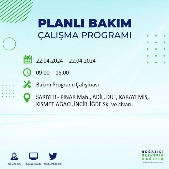 İstanbullular dikkat! 18 ilçede elektrik kesintisi yaşanacak - Resim: 15