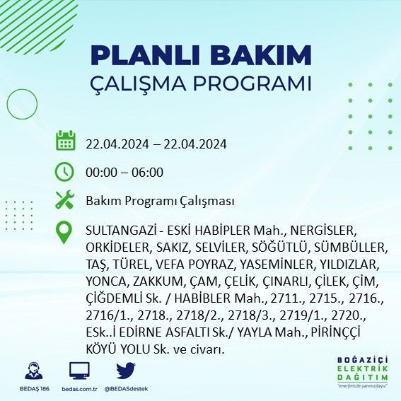 İstanbullular dikkat! 18 ilçede elektrik kesintisi yaşanacak - Resim: 5