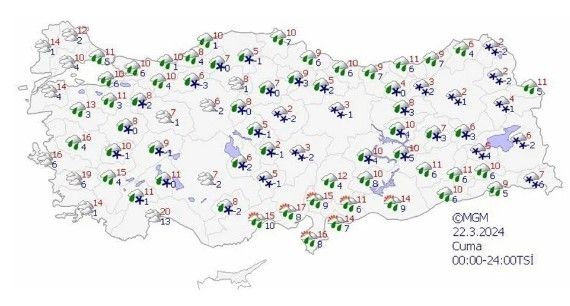Meteoroloji'den 10 ile sarı kodlu uyarı! 2 bölgede çığ tehlikesi | 5 günlük hava durumu - Resim: 19