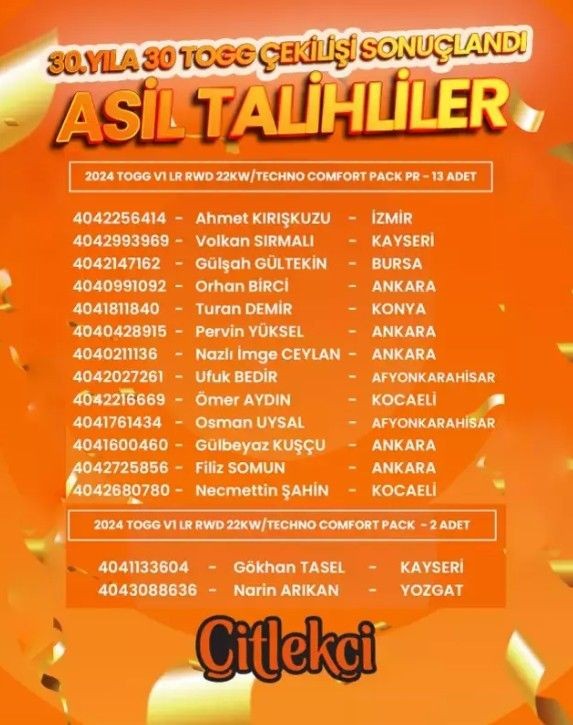 30 kişi çekilişle Togg kazandı - Resim: 4