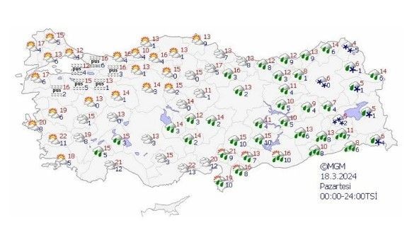 Meteoroloji'den 10 ile sarı kodlu uyarı! 2 bölgede çığ tehlikesi | 5 günlük hava durumu - Resim: 15