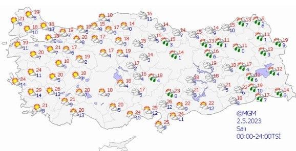 Meteoroloji'den 9 bölgeye sarı kodlu uyarı! Kar da var yağmur da... 30 Nisan hava nasıl olacak? - Resim: 25