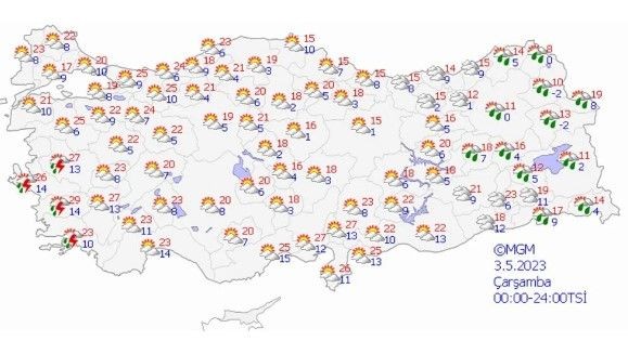 Meteoroloji'den 9 bölgeye sarı kodlu uyarı! Kar da var yağmur da... 30 Nisan hava nasıl olacak? - Resim: 26