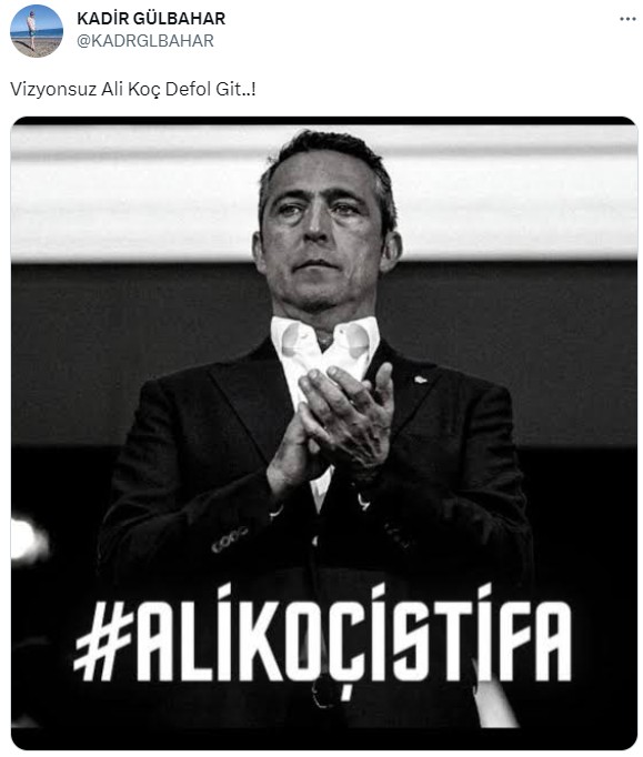 Fenerbahçe taraftarı Galatasaray mağlubiyetiyle Ali Koç'u istifaya çağırdı - Resim: 14