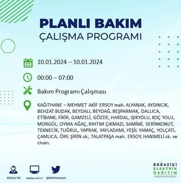 İstanbul'un 17 ilçesinde 10 Ocak'ta elektrik kesintisi! Elektrik ne zaman gelecek? | BEDAŞ kesinti programı - Resim: 24