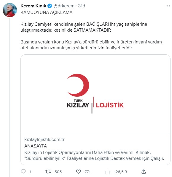 Son dakika haberleri... Kızılay AHBAP'a et mi sattı? Kızılay Başkanı Kerem Kınık'tan yeni açıklama: Hazır gıda ve kuru gıdayı STK'lara temin ediyoruz - Resim: 1