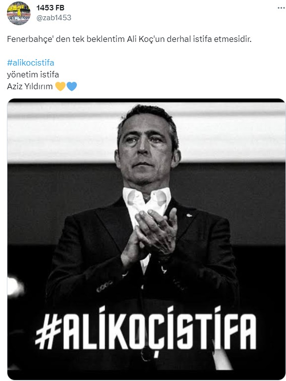 Fenerbahçe taraftarı Galatasaray mağlubiyetiyle Ali Koç'u istifaya çağırdı - Resim: 13