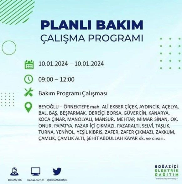İstanbul'un 17 ilçesinde 10 Ocak'ta elektrik kesintisi! Elektrik ne zaman gelecek? | BEDAŞ kesinti programı - Resim: 14