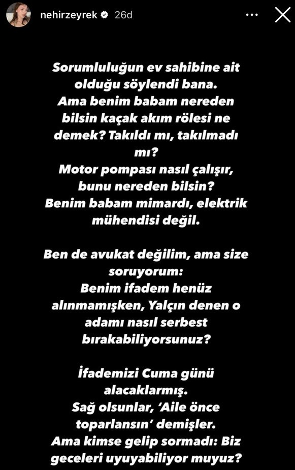 Ferdi Zeyrek'in kızı Nehir Zeyrek serbest kalanlara isyan etti: Yalçın denen o adamı nasıl serbest bırakabiliryorsunuz? - Resim : 1