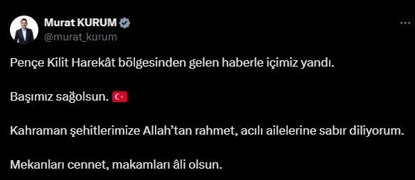Siyasilerden şehit askerler için başsağlığı mesajı - Resim: 7