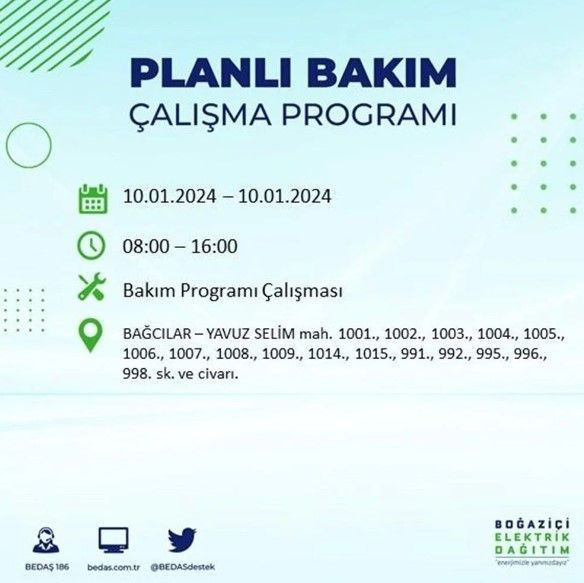 İstanbul'un 17 ilçesinde 10 Ocak'ta elektrik kesintisi! Elektrik ne zaman gelecek? | BEDAŞ kesinti programı - Resim: 9