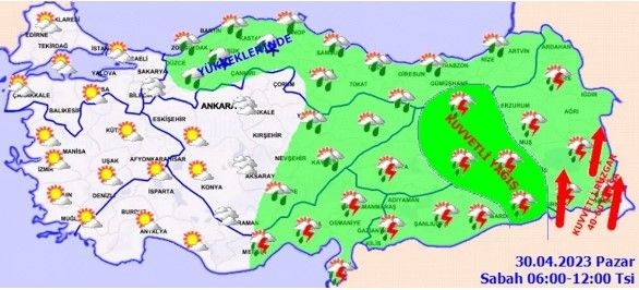 Meteoroloji'den 9 bölgeye sarı kodlu uyarı! Kar da var yağmur da... 30 Nisan hava nasıl olacak? - Resim: 19