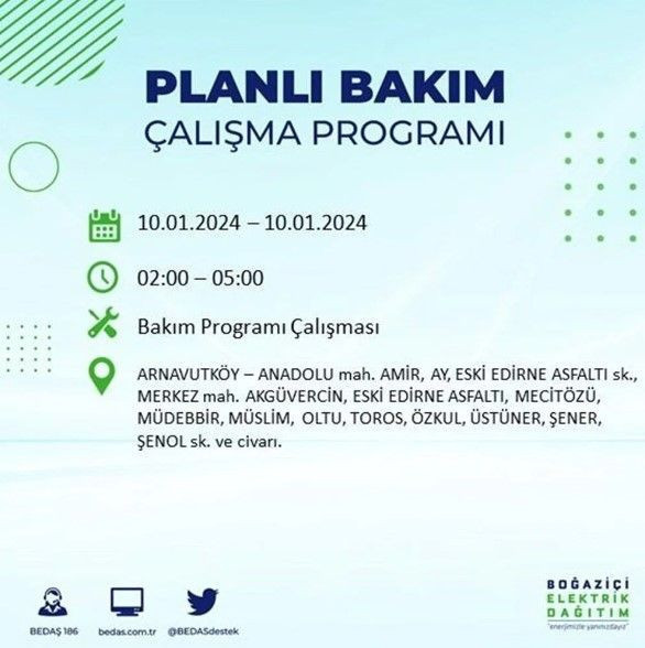 İstanbul'un 17 ilçesinde 10 Ocak'ta elektrik kesintisi! Elektrik ne zaman gelecek? | BEDAŞ kesinti programı - Resim: 6