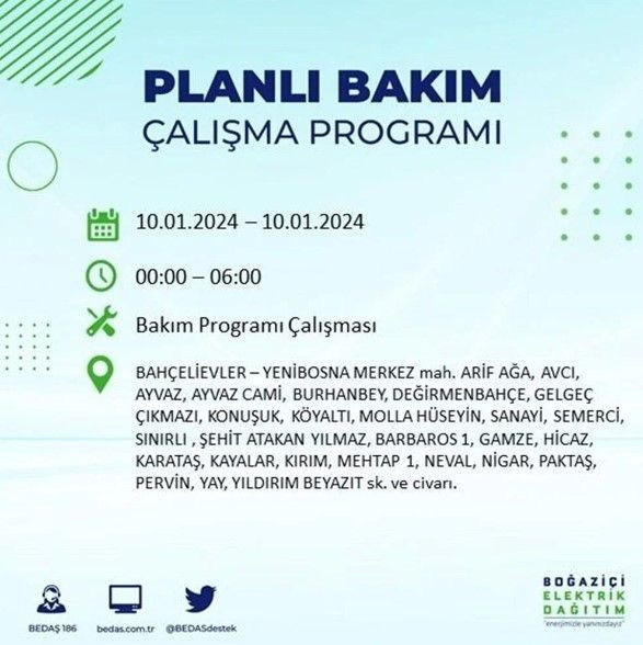 İstanbul'un 17 ilçesinde 10 Ocak'ta elektrik kesintisi! Elektrik ne zaman gelecek? | BEDAŞ kesinti programı - Resim: 11