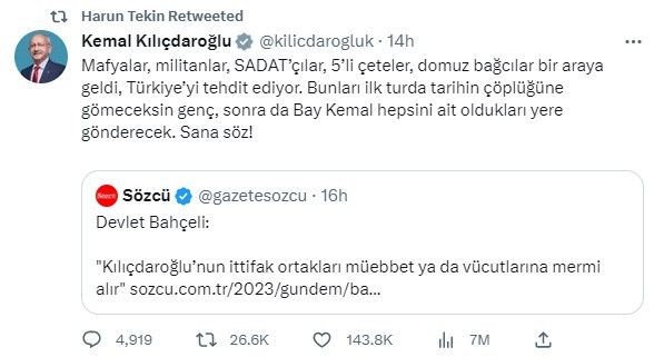 Ünlülerden siyasi paylaşımlar! Seçime 1 hafta kala taraflarını açıkladılar... Hazal Kaya, Hatice, Mustafa Sandal, Şahan Gökhakar, Jahrein, Harun Tekin... - Resim: 19