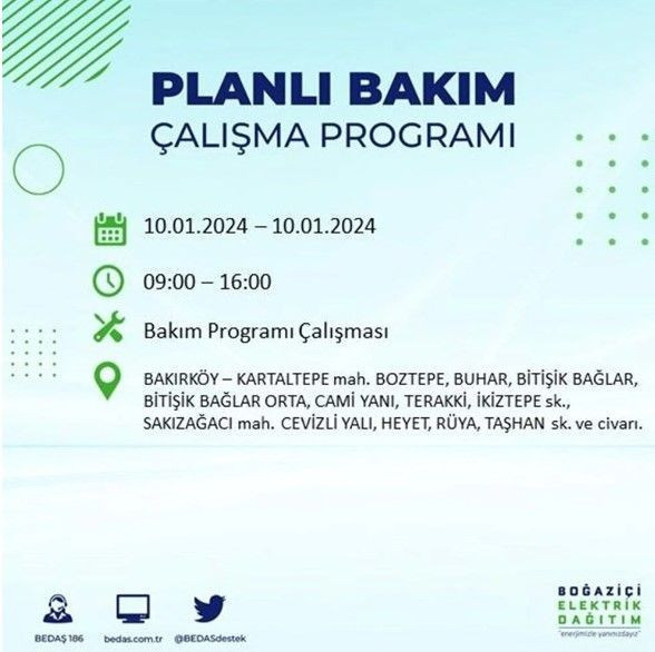 İstanbul'un 17 ilçesinde 10 Ocak'ta elektrik kesintisi! Elektrik ne zaman gelecek? | BEDAŞ kesinti programı - Resim: 12
