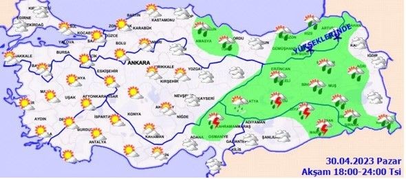 Meteoroloji'den 9 bölgeye sarı kodlu uyarı! Kar da var yağmur da... 30 Nisan hava nasıl olacak? - Resim: 21