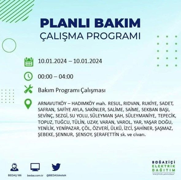 İstanbul'un 17 ilçesinde 10 Ocak'ta elektrik kesintisi! Elektrik ne zaman gelecek? | BEDAŞ kesinti programı - Resim: 3