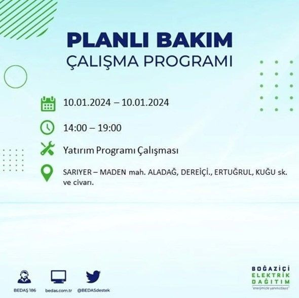 İstanbul'un 17 ilçesinde 10 Ocak'ta elektrik kesintisi! Elektrik ne zaman gelecek? | BEDAŞ kesinti programı - Resim: 27
