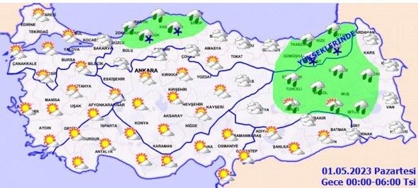 Meteoroloji'den 9 bölgeye sarı kodlu uyarı! Kar da var yağmur da... 30 Nisan hava nasıl olacak? - Resim: 23