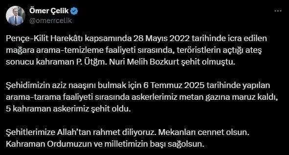 Siyasilerden şehit askerler için başsağlığı mesajı - Resim: 1