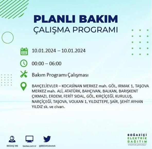 İstanbul'un 17 ilçesinde 10 Ocak'ta elektrik kesintisi! Elektrik ne zaman gelecek? | BEDAŞ kesinti programı - Resim: 10