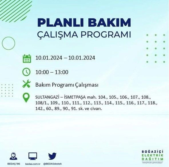 İstanbul'un 17 ilçesinde 10 Ocak'ta elektrik kesintisi! Elektrik ne zaman gelecek? | BEDAŞ kesinti programı - Resim: 31