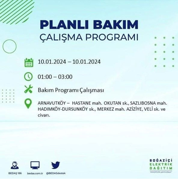 İstanbul'un 17 ilçesinde 10 Ocak'ta elektrik kesintisi! Elektrik ne zaman gelecek? | BEDAŞ kesinti programı - Resim: 7