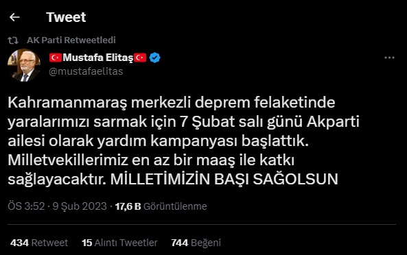 TBMM Başkanı çağrıda bulundu: En az birer maaş AFAD'a yardım bağışı - Resim: 3