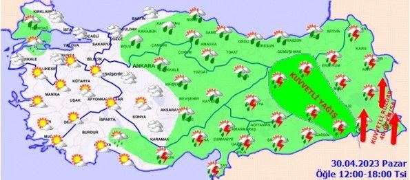 Meteoroloji'den 9 bölgeye sarı kodlu uyarı! Kar da var yağmur da... 30 Nisan hava nasıl olacak? - Resim: 20