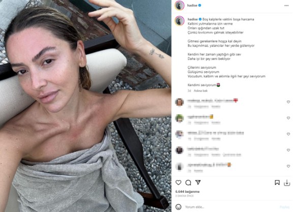 Eski eşi Mehmet Dinçerler ile barıştığı iddia edilen Hadise'den manidar paylaşım geldi: Boş kalplerle vaktini boşa harcama - Resim: 5