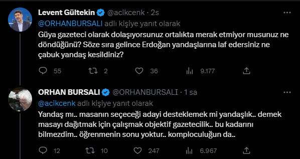 6'lı masa arasındaki adaylık karmaşası medyayı da birbirine düşürdü: Cumhuriyet yazarı Orhan Bursalı ile Levent Gültekin arasında adaylık kavgası - Resim : 4