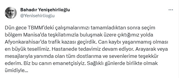 AK Parti Grup Başkanvekili Bahadır Yenişehirlioğlu ve oğlu trafik kazası geçirdi - Resim: 9