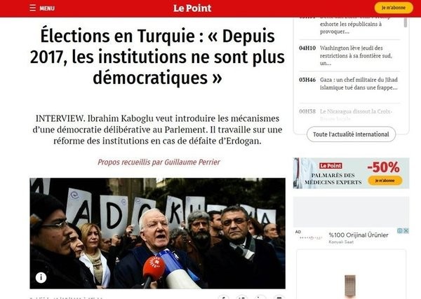 Fransız basınına konuşan CHP'li İbrahim Kaboğlu'ndan HDP itirafı: Merkez parti olacak - Resim : 1