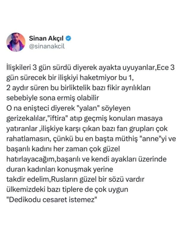 Sinan Akçıl ve Ece Erken aşkı bitti! İkiliden peş peşe açıklama - Resim: 7