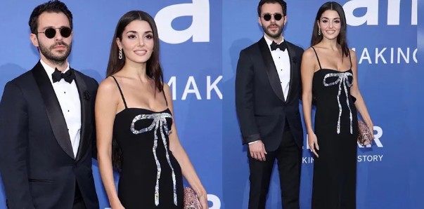 Olay gecede olay kıyafet! Hande Erçel kamera karşısına geçti sevgilisi Hakan Sabancı bakın ne yaptı - Resim: 11