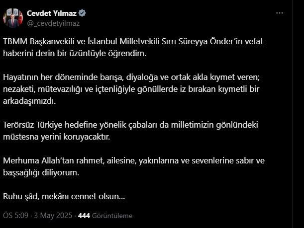 Siyasilerden Sırrı Süreyya Önder için başsağlığı mesajı - Resim: 2