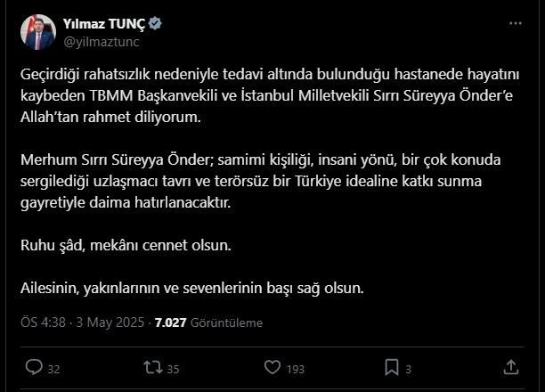 Siyasilerden Sırrı Süreyya Önder için başsağlığı mesajı - Resim: 7