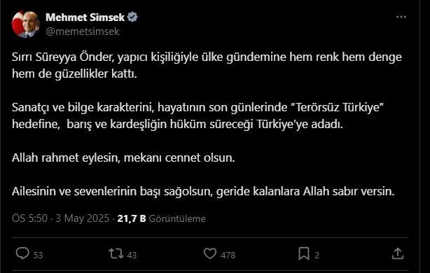 Siyasilerden Sırrı Süreyya Önder için başsağlığı mesajı - Resim: 3