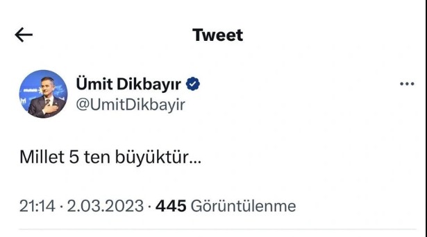Dikbayır'dan Akşener'in restinin ardından yeni bir paylaşım geldi - Resim : 1