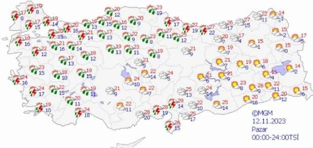 Meteoroloji beklenen uyarıyı verdi! İstanbul'da sıcaklıklar düşüyor, yağmur yurda geri dönüyor! 5 günlük hava durumu - Resim: 14