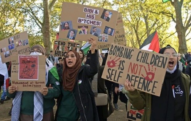 İngiltere Filistin için ayağa kalktı! 300 bin kişi destek yürüyüşü yaptı - Resim: 3