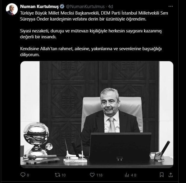 Siyasilerden Sırrı Süreyya Önder için başsağlığı mesajı - Resim: 6